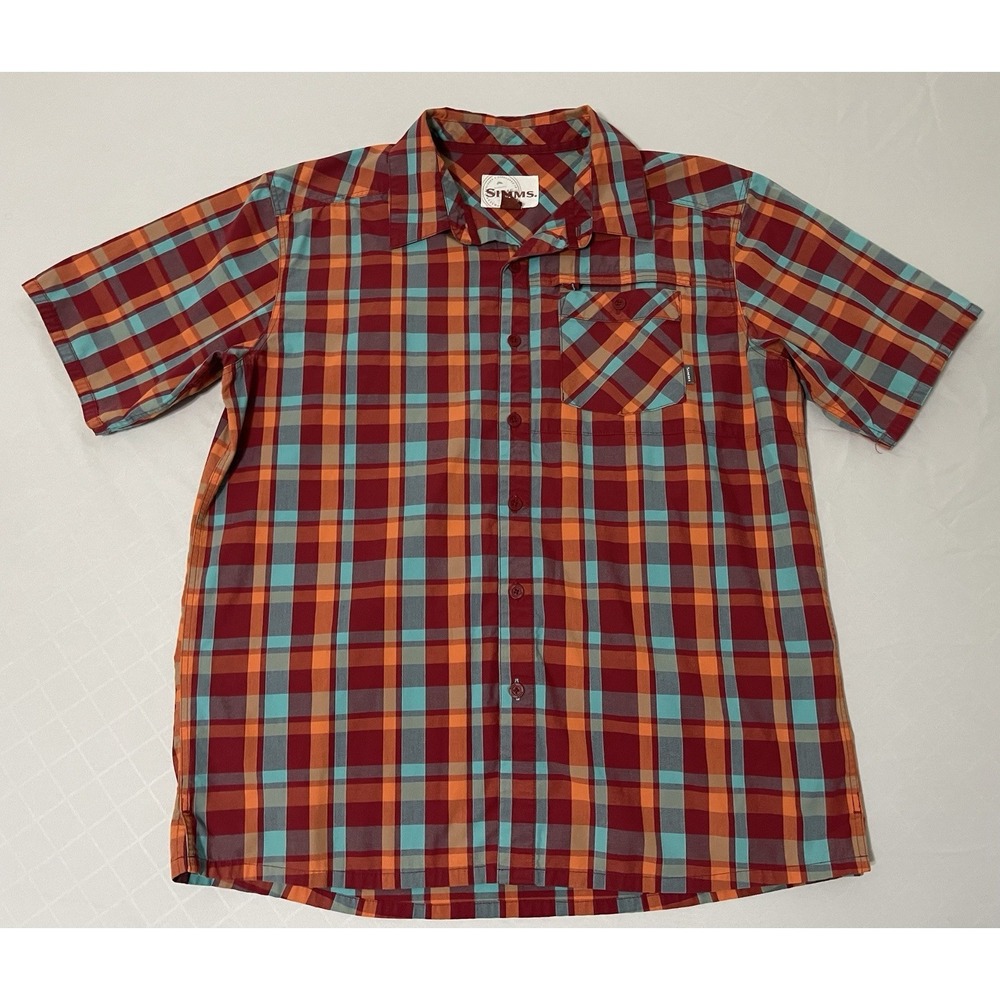 SIMMS Espirito Summer Shirt light cool no iron UV PROTECTION mens Large